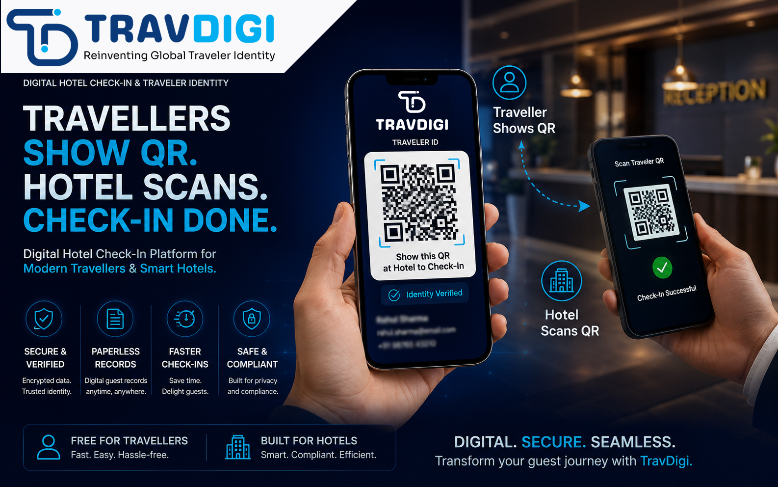 Quick Virtual Check In Digital Hotel Check-In App | QR-Based Instant Check-In — Travdigi